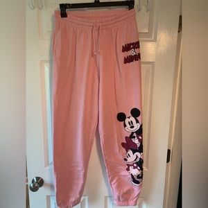 Mickey and Minnie Mouse pink sweatpants
